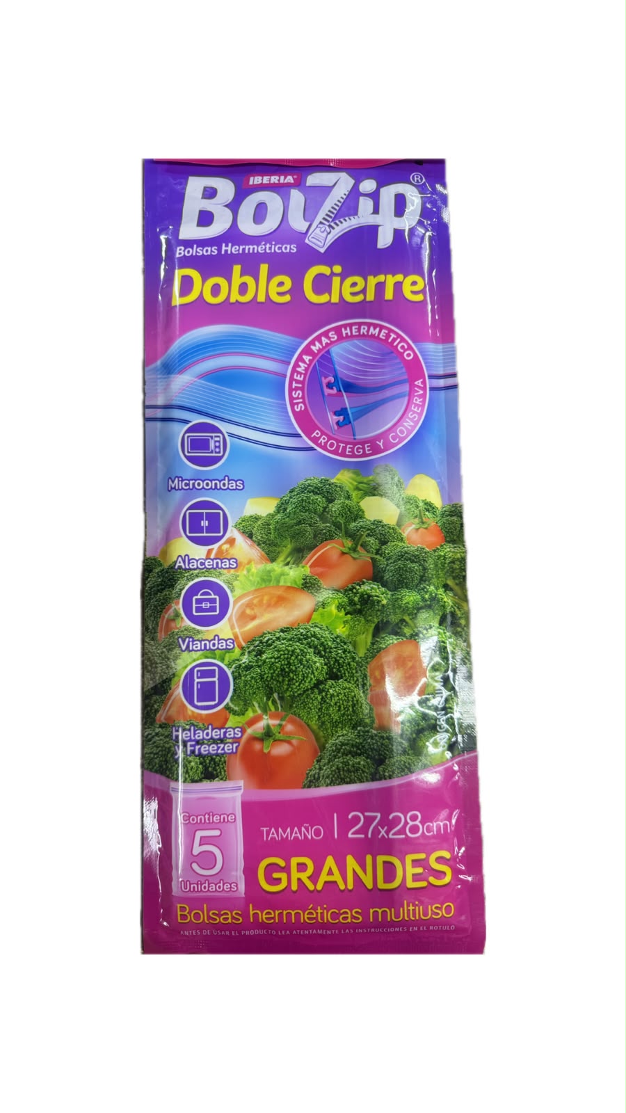 BOLZIP DOBLE CIERRE 27X28