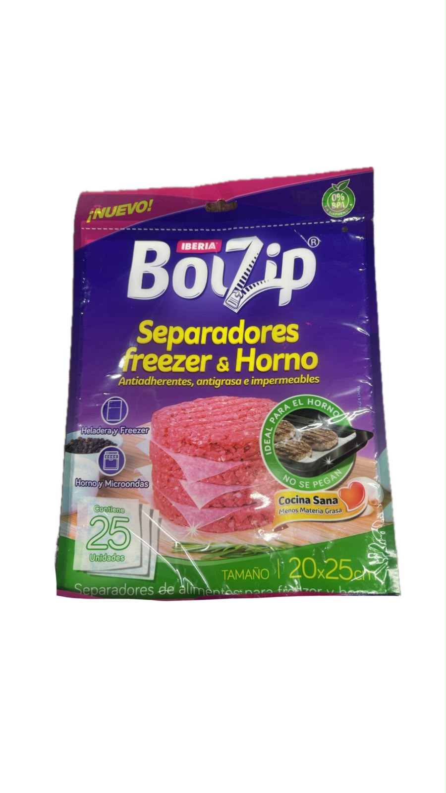 BOLZIP SEPARADORES FREEZERY HORNO 20X25