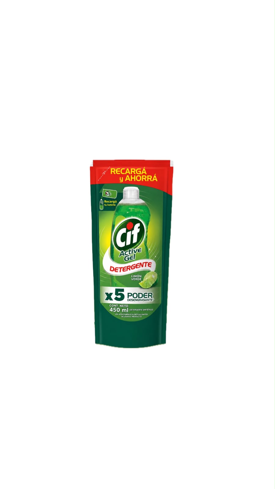 CIF REPUESTO DETERGENTE LIMON VERDE 450ML