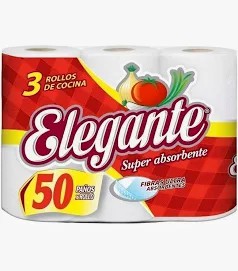 ROLLO DE COCINA ELEGANTE ROJO 50 PAÑOS