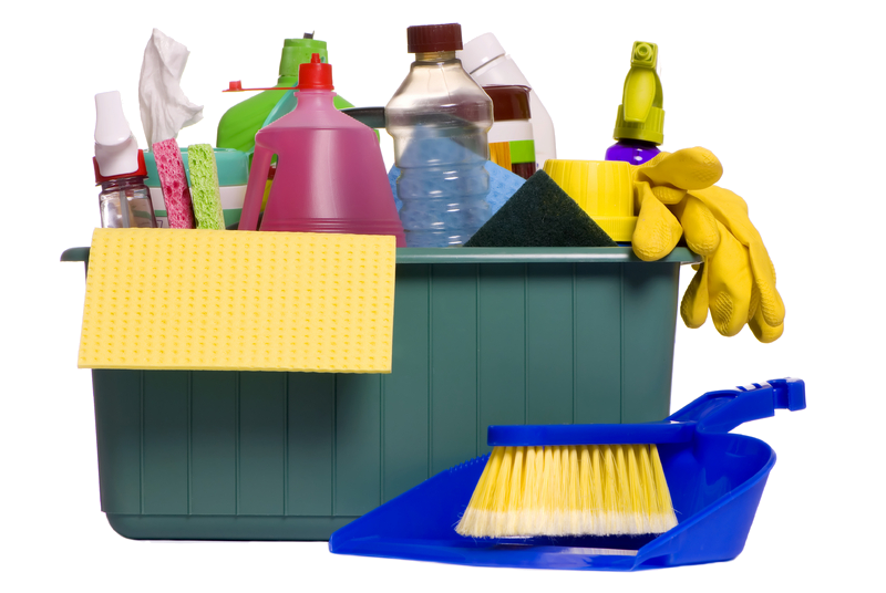 Surtido de productos de limpieza